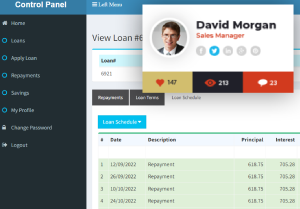 iDeal Loans client Cpanel
